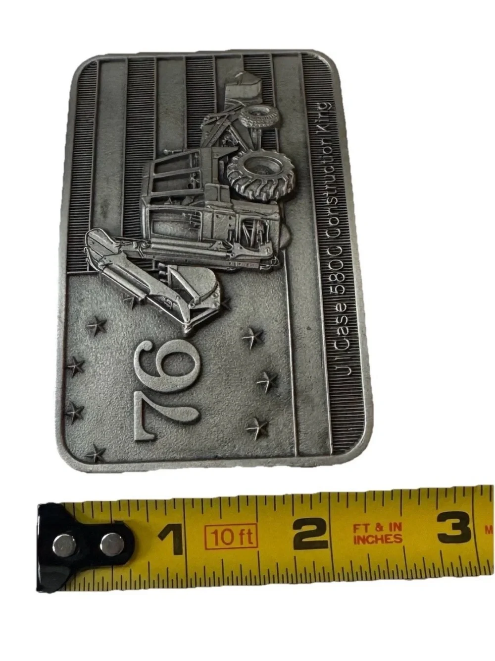 Vintage Case 580C Construction King Belt Buckle 1976 Bicentennial Limited